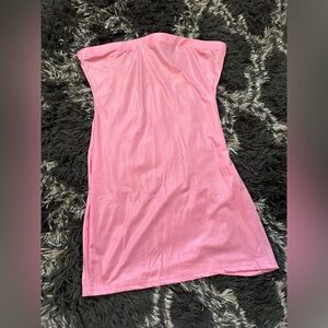 Pink Tube Bodycon Mini Dress